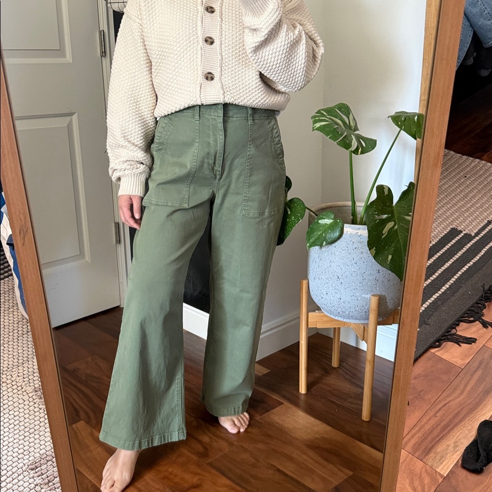 pistola Olive Utility Wide Leg Pants